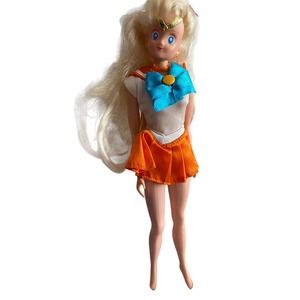 Sailor Venus Moon Deluxe Adventure Doll Irwin Toys 2000 Vtg Orange Blonde 11”